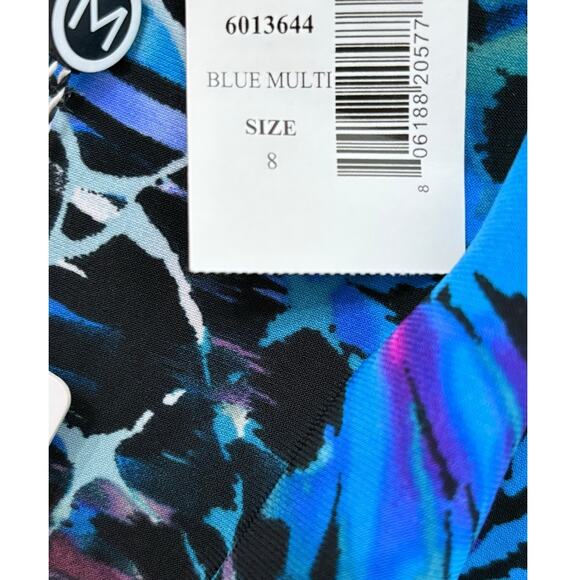 NWT! Magicsuit by Miraclesuit Blue Rita Tiered Tankini Top - Size 8 - Picture 8 of 9